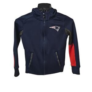 Youth New England Patriots Full Zip Performance Hoodie Jacket